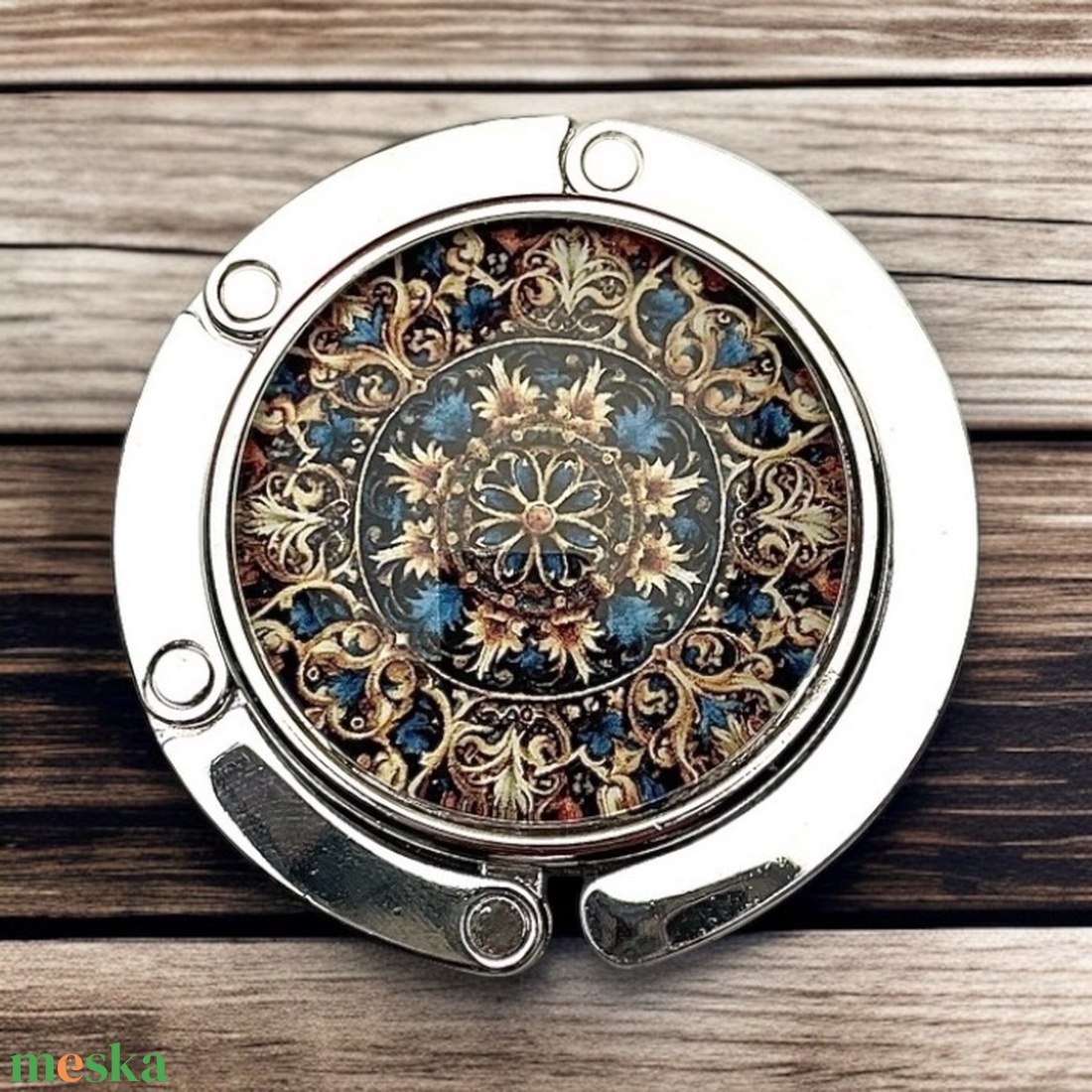 Mandala Barokk mintázatú Üveglencsés Táska Akasztó Táskaakasztó - táska & tok - kulcstartó & táskadísz - táskaakasztó - Meska.hu