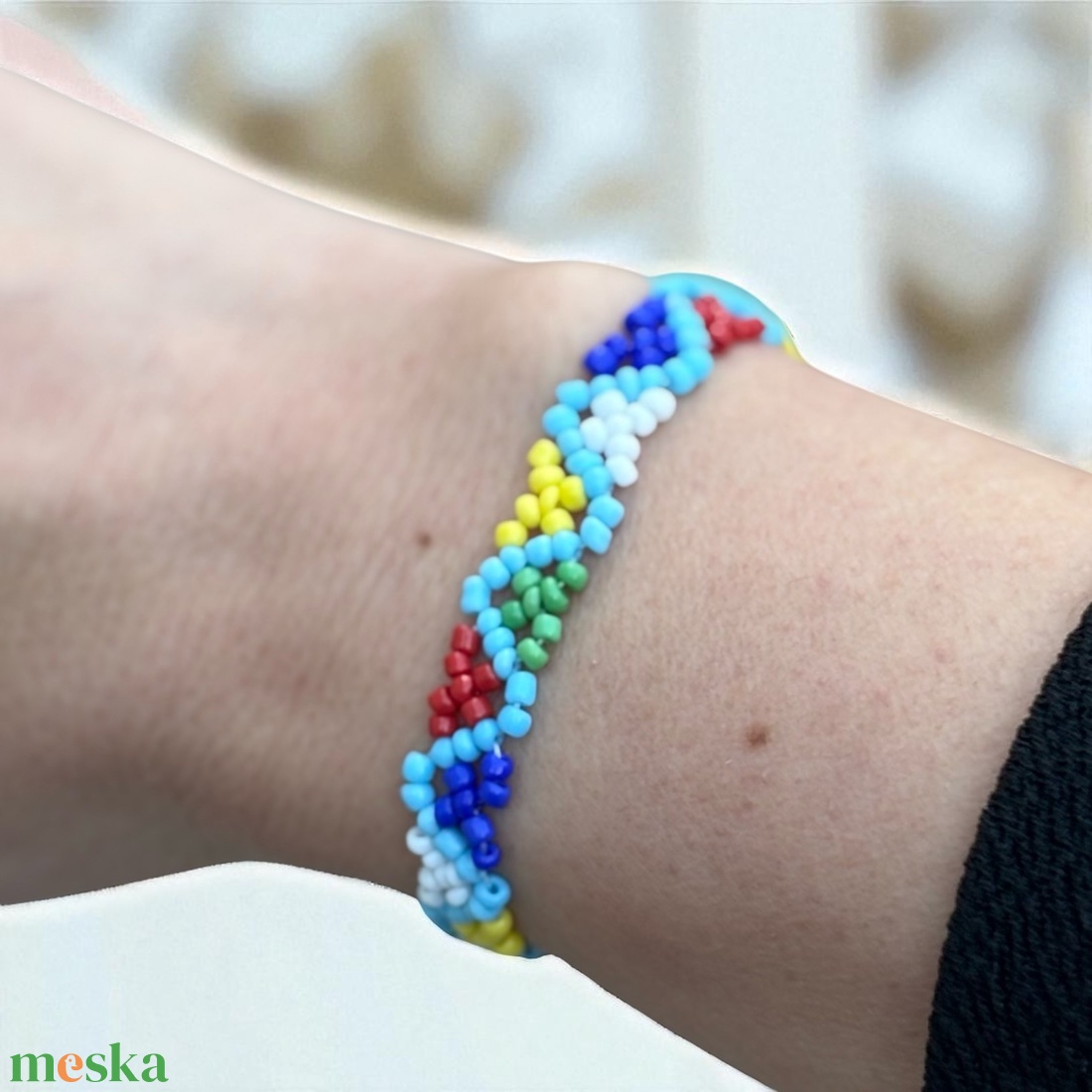 Színes apró gyöngyös elasztikus karkötő gyerek tini méretben 14-15 cm 5632582 - ékszer - karkötő - gyöngyös karkötő - Meska.hu