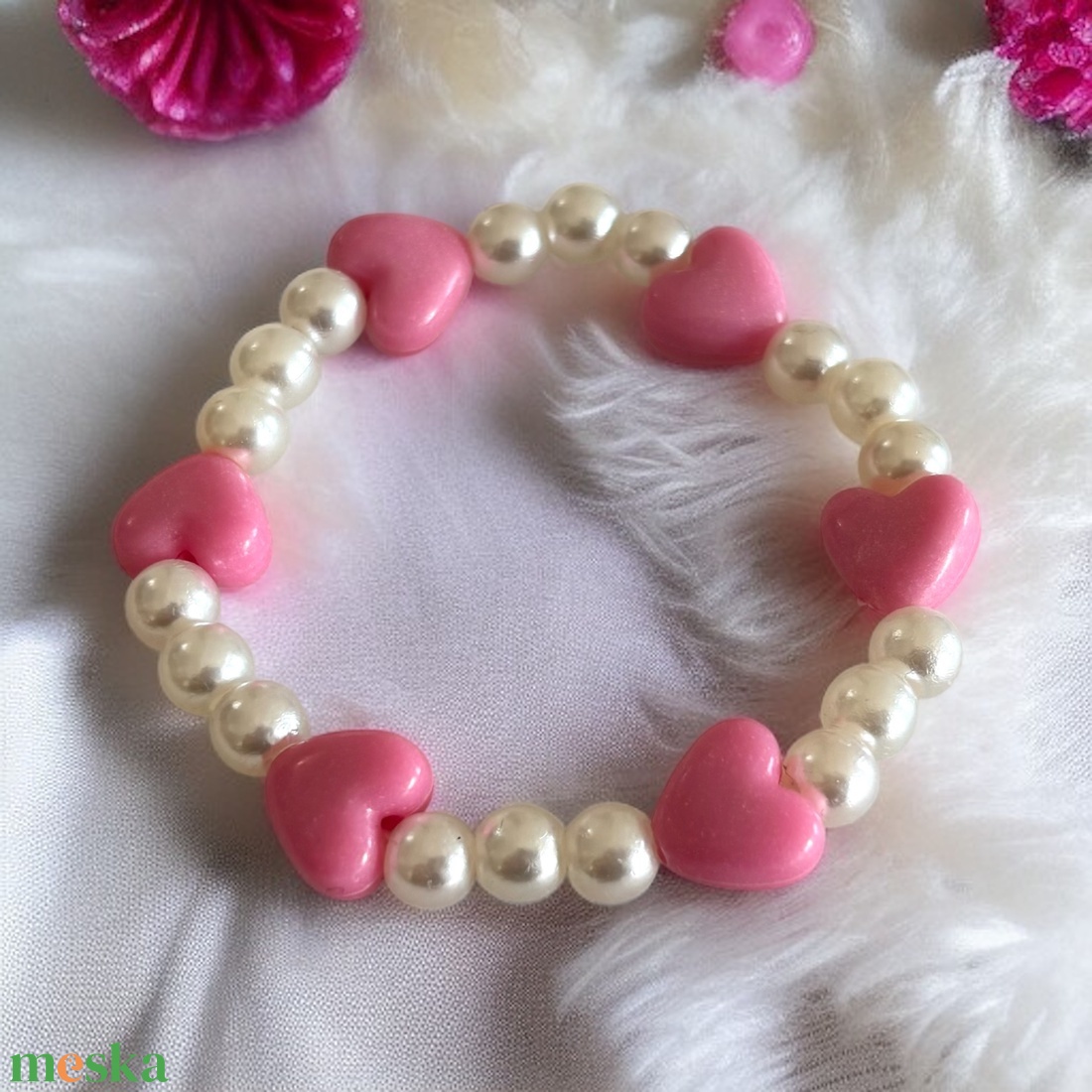 Kislány gyerek méretű gyöngyös karkötő 13 cm 5641703 - ékszer - karkötő - gyöngyös karkötő - Meska.hu