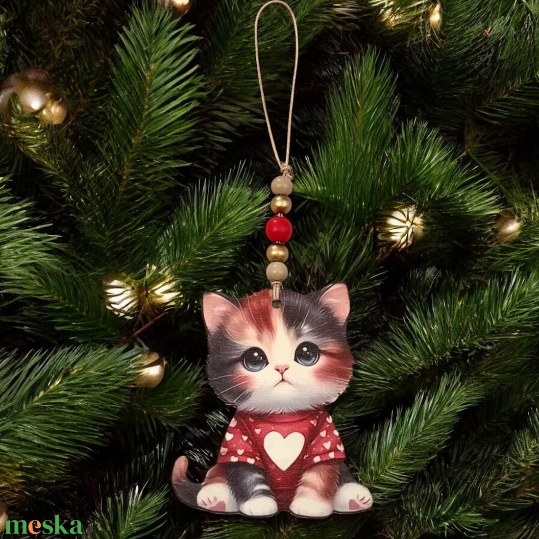 Macskás fadísz karácsonyi dísz dekoráció 5637159 - karácsony - karácsonyi lakásdekoráció - karácsonyfadíszek - Meska.hu