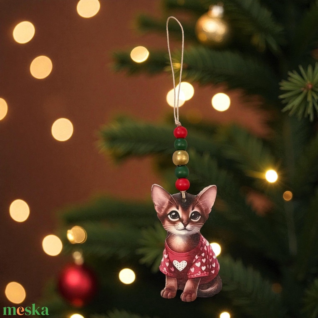 Macskás fadísz karácsonyi dísz dekoráció 5637156 - karácsony - karácsonyi lakásdekoráció - karácsonyfadíszek - Meska.hu