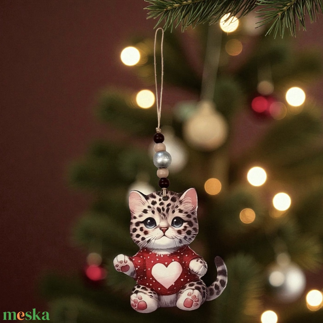 Macskás fadísz karácsonyi dísz dekoráció 5637149 - karácsony - karácsonyi lakásdekoráció - karácsonyfadíszek - Meska.hu