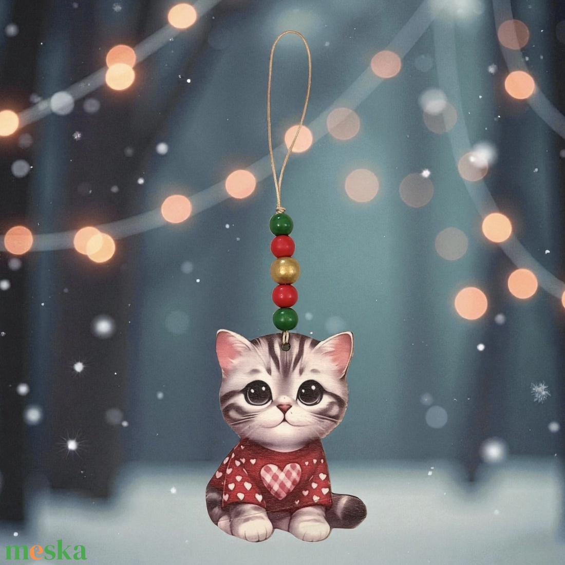 Macskás fadísz karácsonyi dísz dekoráció 5637146 - karácsony - karácsonyi lakásdekoráció - karácsonyfadíszek - Meska.hu