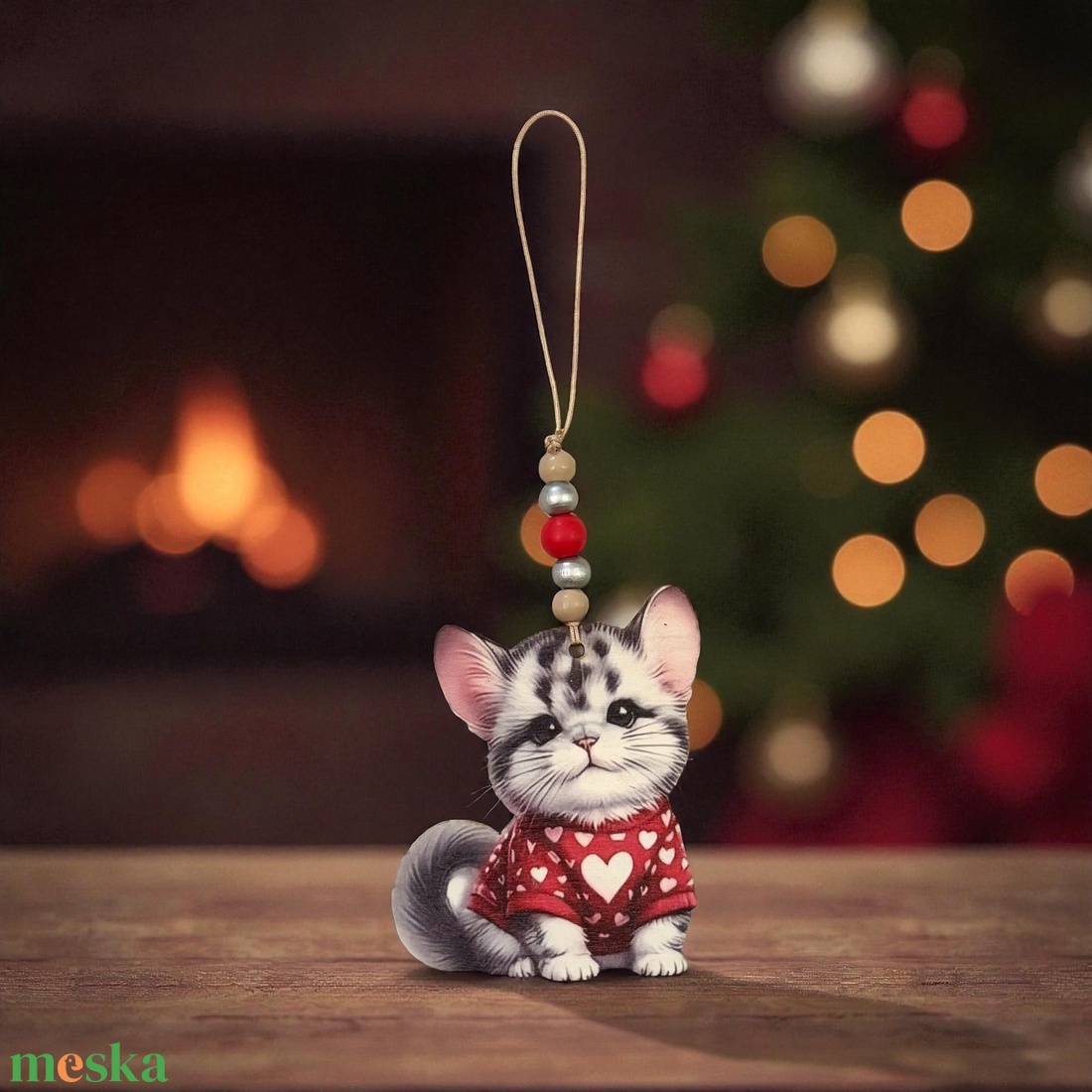 Macskás fadísz karácsonyi dísz dekoráció 5637142 - karácsony - karácsonyi lakásdekoráció - karácsonyfadíszek - Meska.hu