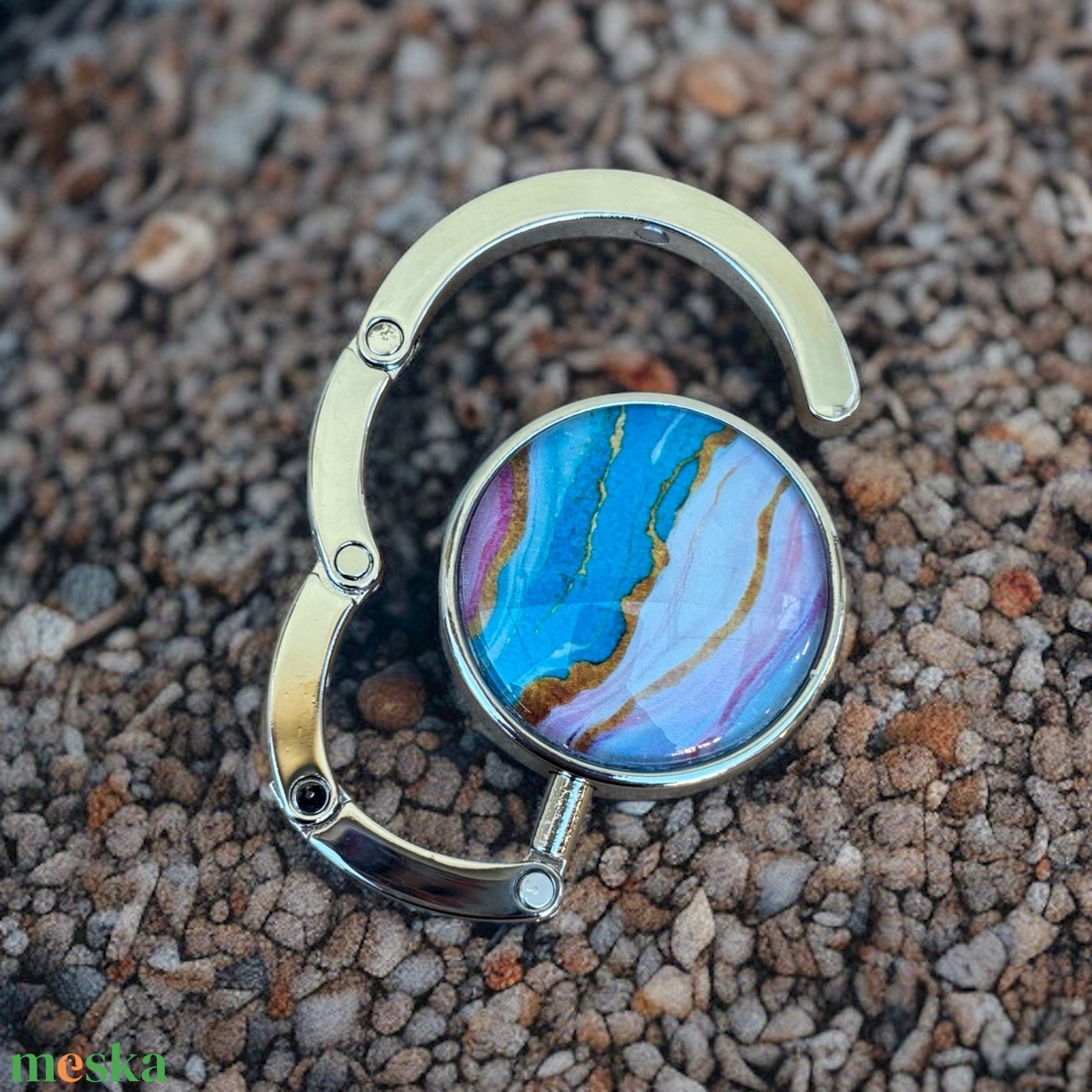 Hullám márvány mintázatú Üveglencsés Táska Akasztó Táskaakasztó 5666315 - táska & tok - kulcstartó & táskadísz - táskaakasztó - Meska.hu