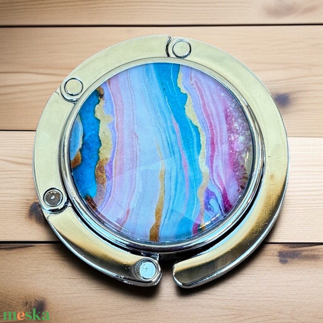 Hullám márvány mintázatú Üveglencsés Táska Akasztó Táskaakasztó 5666334 - táska & tok - kulcstartó & táskadísz - táskaakasztó - Meska.hu