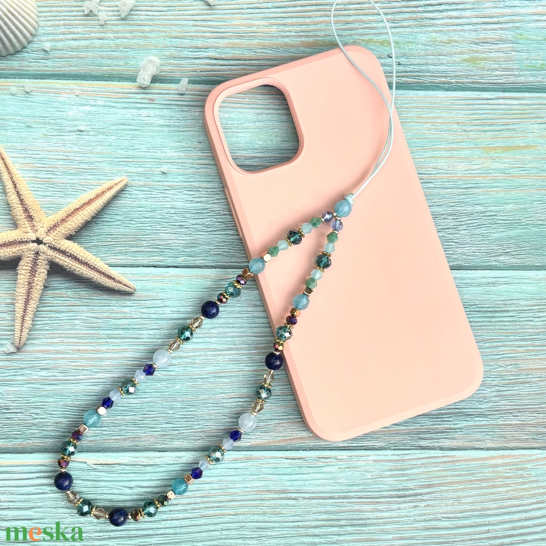 Mobiltelefon dísz mobil charm telefon telefondísz ásványgyönygökből ajándékdobozzal 5669437 - táska & tok - kulcstartó & táskadísz - táskadísz - Meska.hu