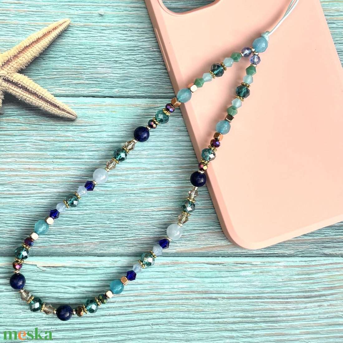 Mobiltelefon dísz mobil charm telefon telefondísz ásványgyönygökből ajándékdobozzal 5669437 - táska & tok - kulcstartó & táskadísz - táskadísz - Meska.hu