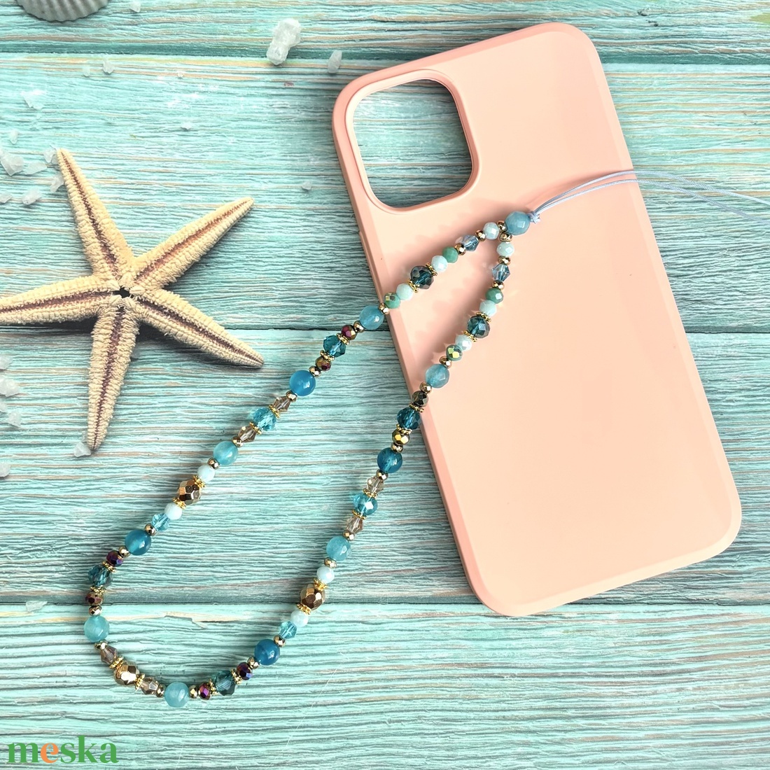 Mobiltelefon dísz mobil charm telefon telefondísz ásványgyönygökből ajándékdobozzal 5669925 - táska & tok - kulcstartó & táskadísz - táskadísz - Meska.hu