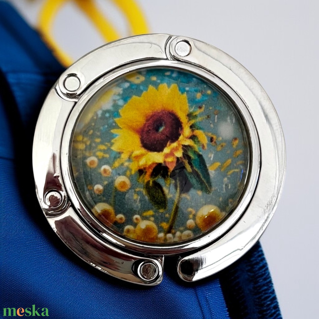 Napraforgó virágos mintás Táska Akasztó Táskaakasztó táskatartó 5726815 - táska & tok - kulcstartó & táskadísz - táskaakasztó - Meska.hu