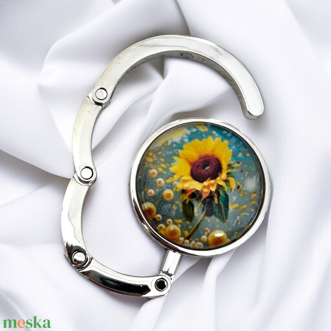 Napraforgó virágos mintás Táska Akasztó Táskaakasztó táskatartó 5726815 - táska & tok - kulcstartó & táskadísz - táskaakasztó - Meska.hu