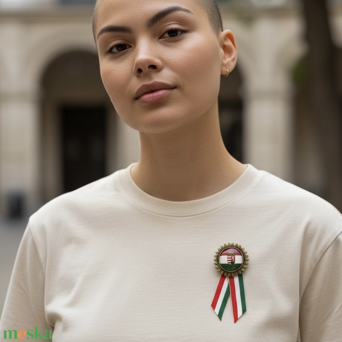 Üveglencsés kokárda március 15 magyar címerrel 5727029 - ékszer - kitűző és bross - Meska.hu