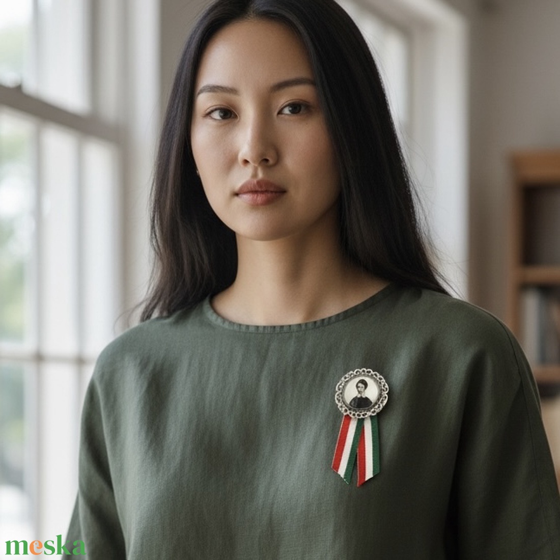 Üveglencsés kokárda március 15 Petőfi 5727032 - ékszer - kitűző és bross - Meska.hu