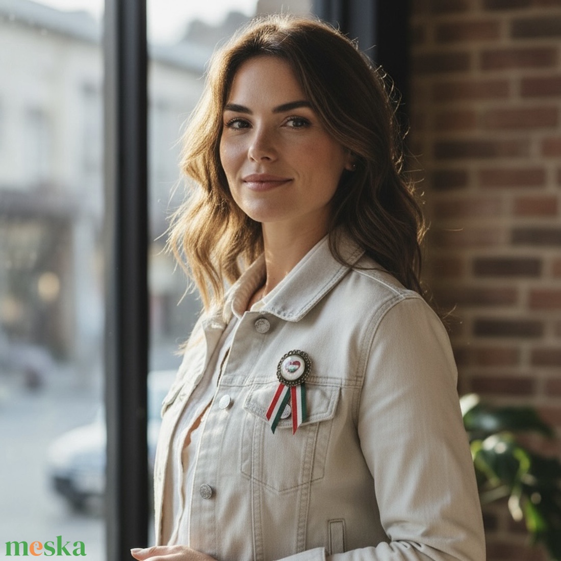 Üveglencsés kokárda március 15 szív 5727033 - ékszer - kitűző és bross - Meska.hu