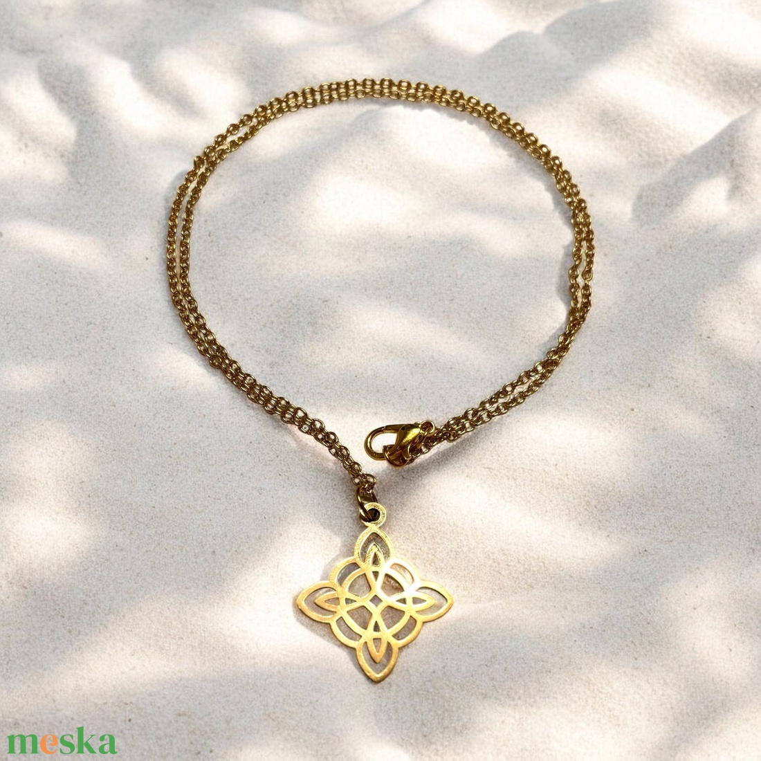 Nemesacél kelta csomó szimbólum medálos nyaklánc ajándékdobozzal  - ékszer - nyaklánc - medálos nyaklánc - Meska.hu
