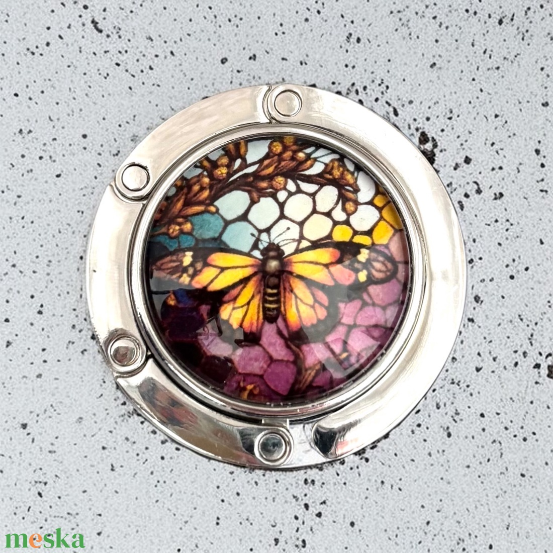 Pillangó lepke mintás Táska Akasztó Táskaakasztó  - táska & tok - kulcstartó & táskadísz - táskaakasztó - Meska.hu