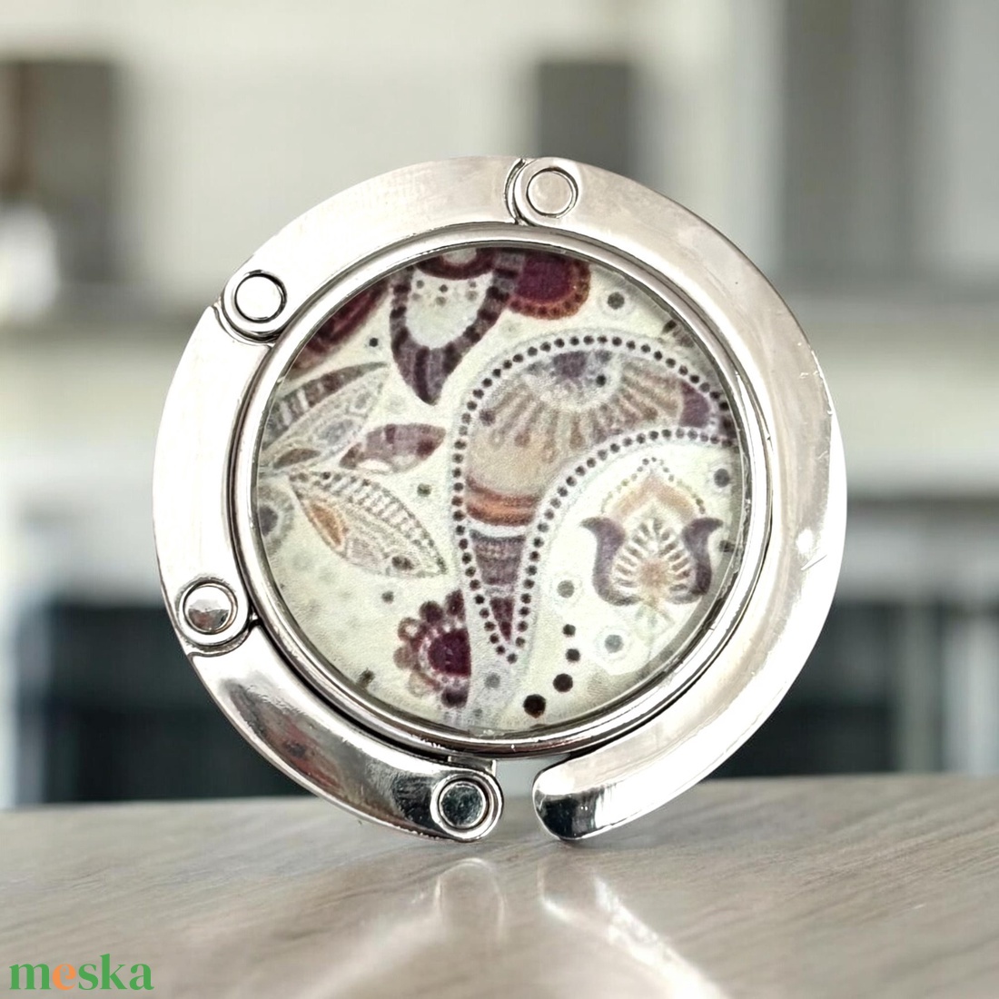 Paisley mandala mintás Táska Akasztó Táskaakasztó  - táska & tok - kulcstartó & táskadísz - táskaakasztó - Meska.hu