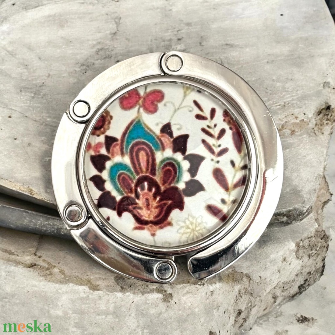 Paisley mandala mintás Táska Akasztó Táskaakasztó  - táska & tok - kulcstartó & táskadísz - táskaakasztó - Meska.hu