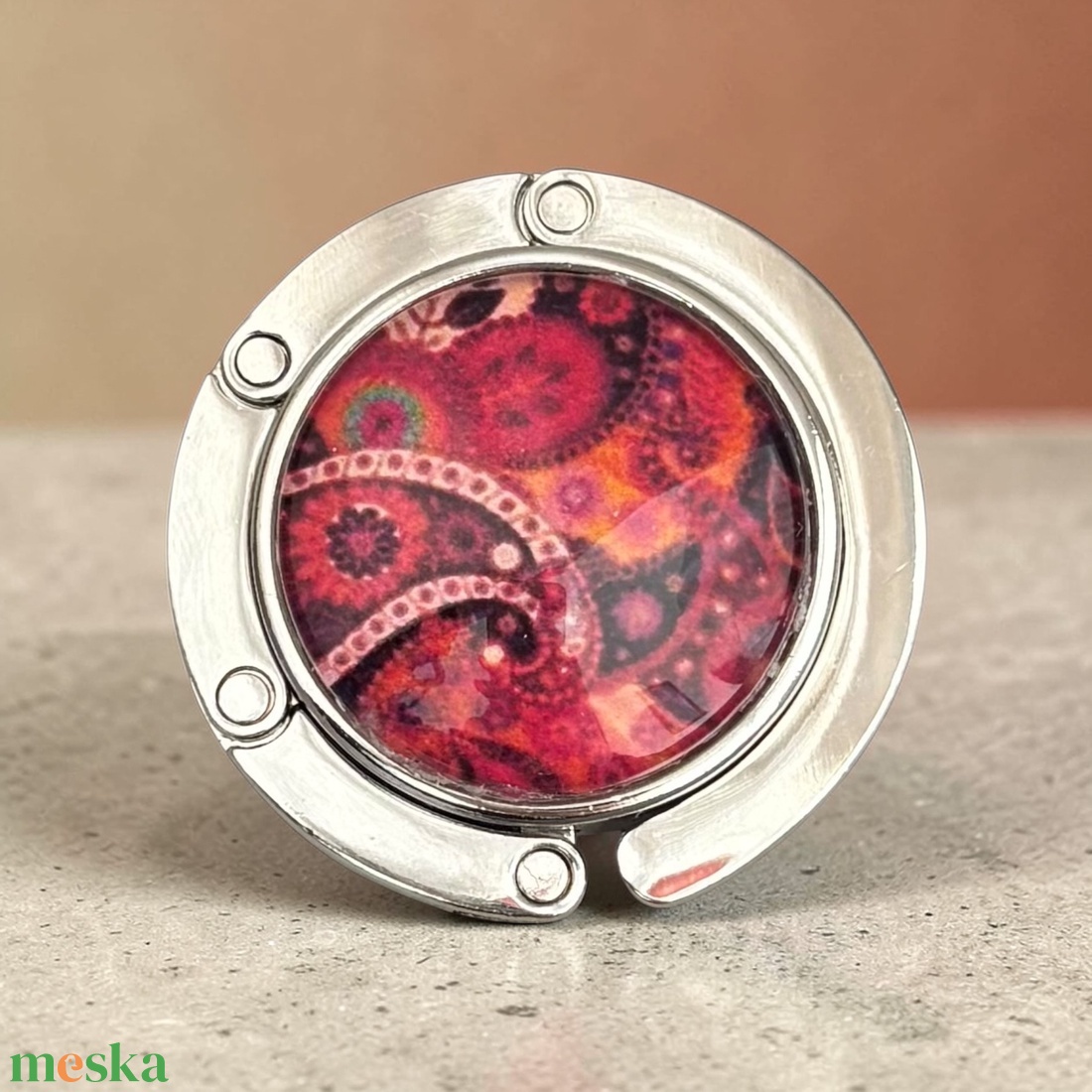 Paisley mandala mintás Táska Akasztó Táskaakasztó  - táska & tok - kulcstartó & táskadísz - táskaakasztó - Meska.hu