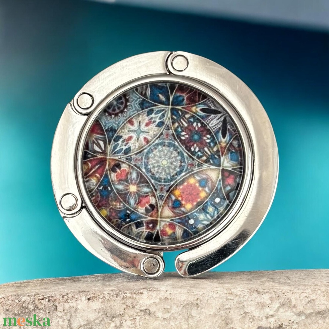 Paisley mandala mintás Táska Akasztó Táskaakasztó  - táska & tok - kulcstartó & táskadísz - táskaakasztó - Meska.hu
