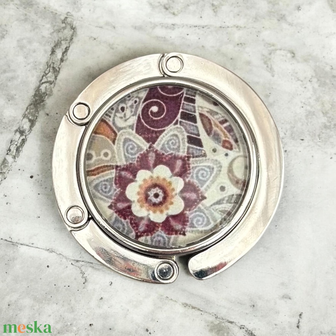 Paisley mandala mintás Táska Akasztó Táskaakasztó  - táska & tok - kulcstartó & táskadísz - táskaakasztó - Meska.hu