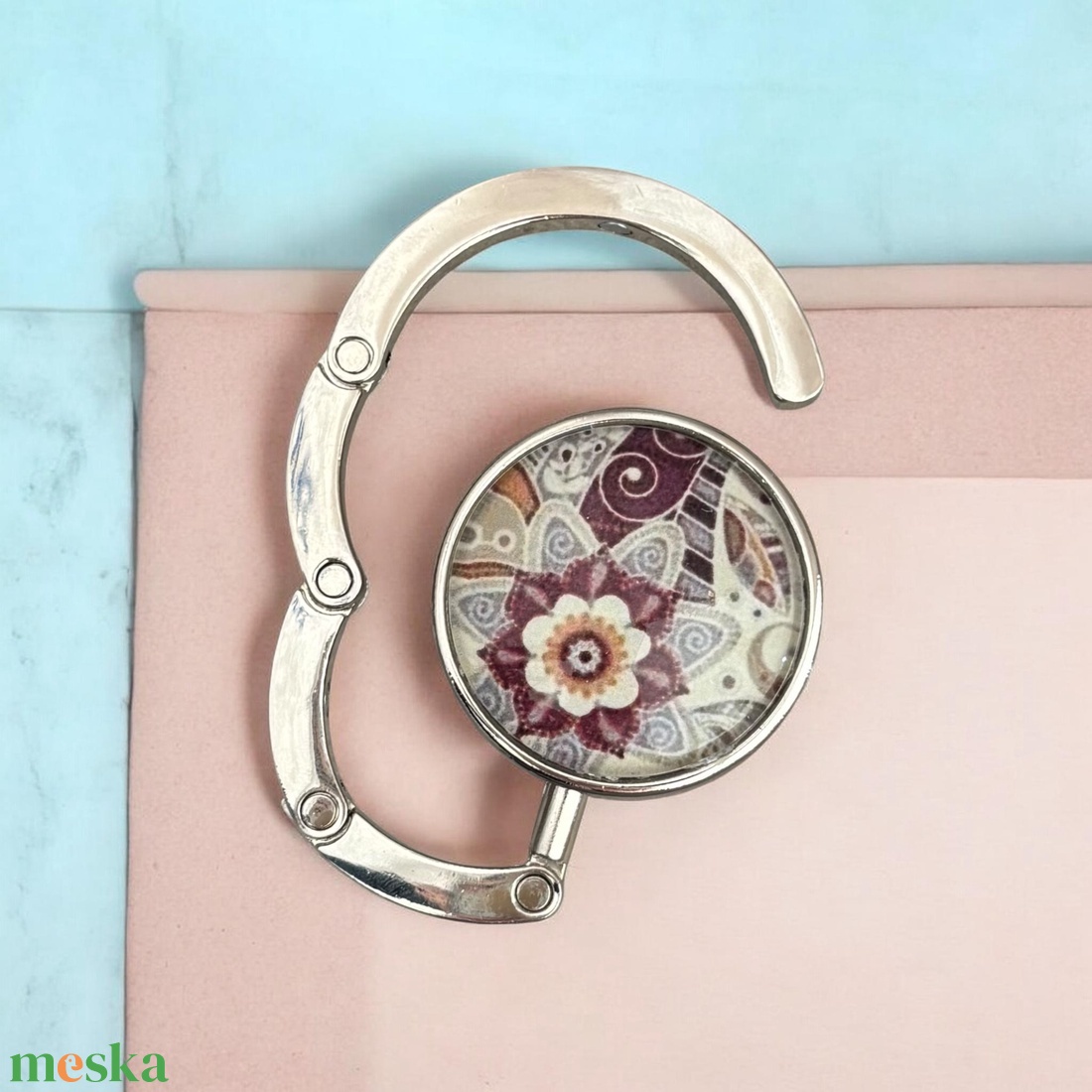 Paisley mandala mintás Táska Akasztó Táskaakasztó  - táska & tok - kulcstartó & táskadísz - táskaakasztó - Meska.hu