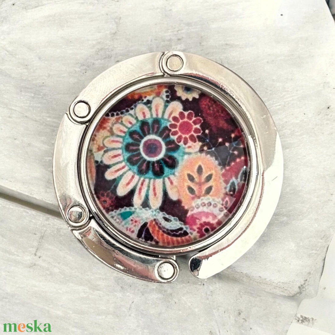 Paisley mandala mintás Táska Akasztó Táskaakasztó  - táska & tok - kulcstartó & táskadísz - táskaakasztó - Meska.hu