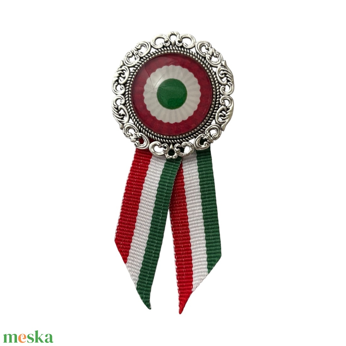 Üveglencsés kokárda március 15 5838225 - ékszer - kitűző és bross - Meska.hu