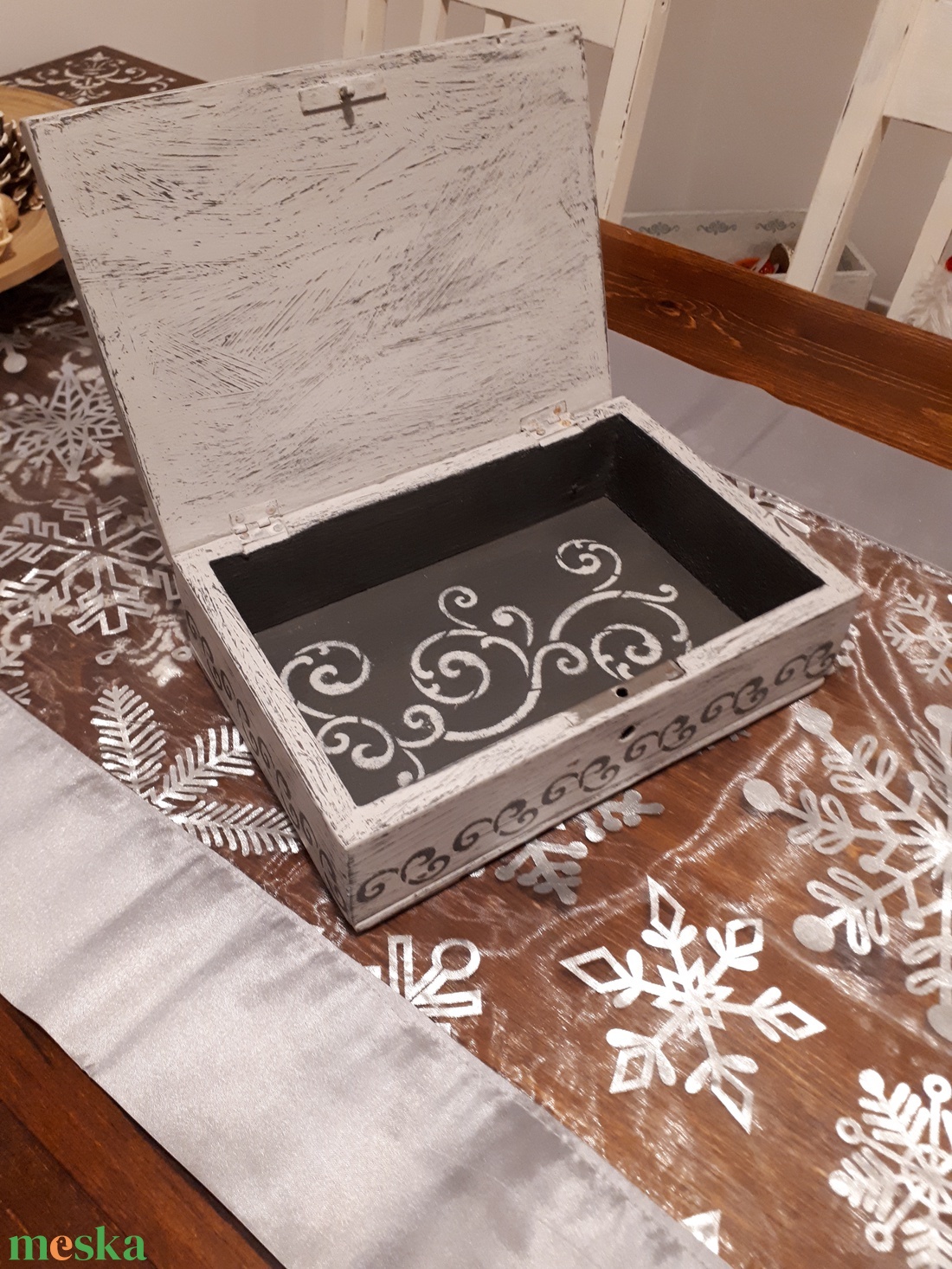 Vintage fa dobozka - otthon & életmód - dekoráció - asztal és polc dekoráció - díszdoboz - Meska.hu