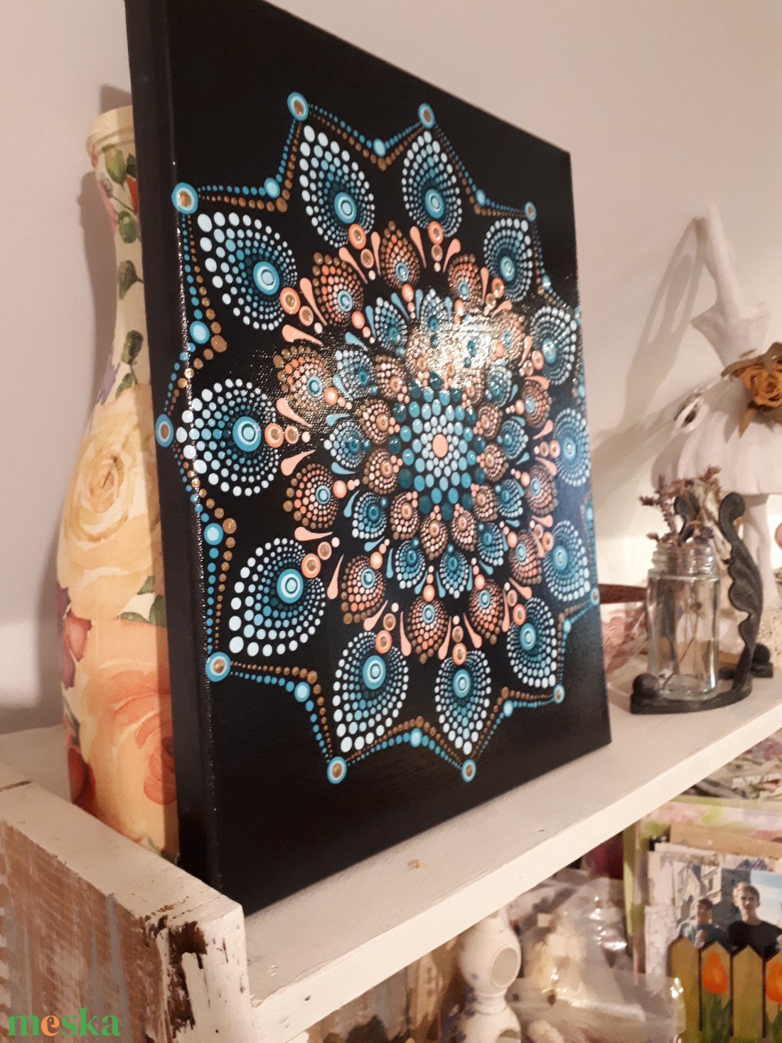 Mandala festmény - művészet - festmény - akril - Meska.hu