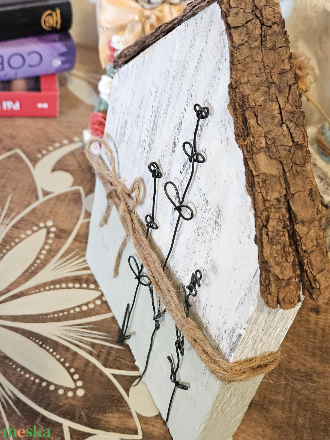 Házikó dekor fából - karácsony - karácsonyi lakásdekoráció - karácsonyi falu, házikó - Meska.hu