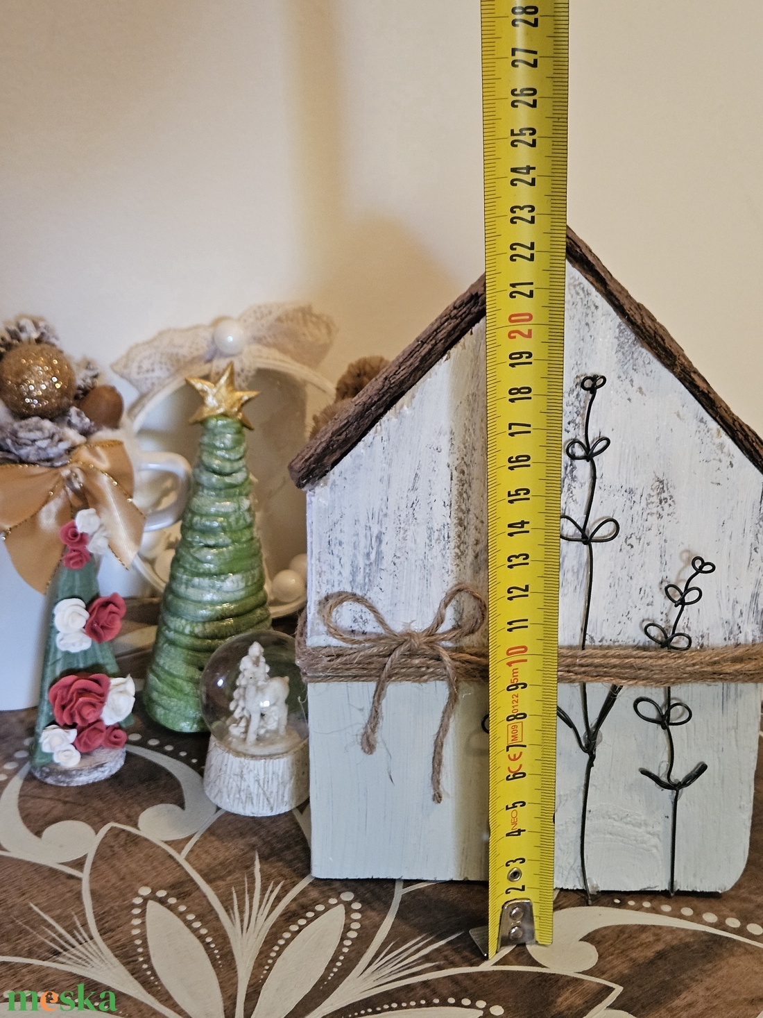 Házikó dekor fából - karácsony - karácsonyi lakásdekoráció - karácsonyi falu, házikó - Meska.hu
