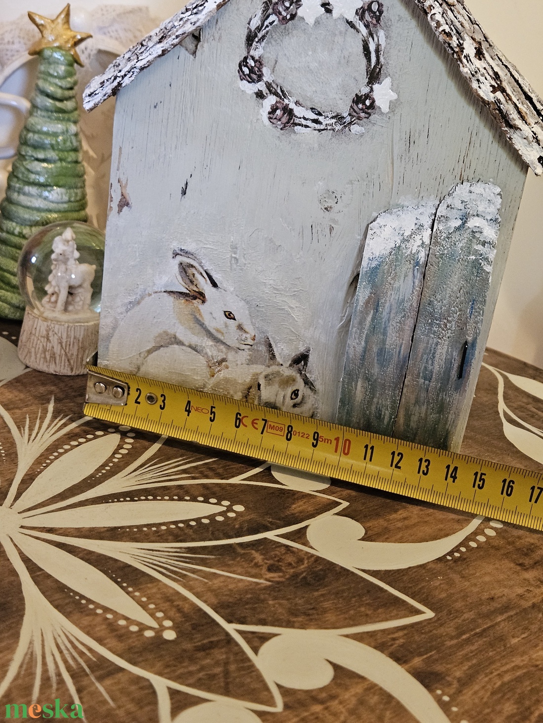 Házikó dekor fából - karácsony - karácsonyi lakásdekoráció - karácsonyi falu, házikó - Meska.hu