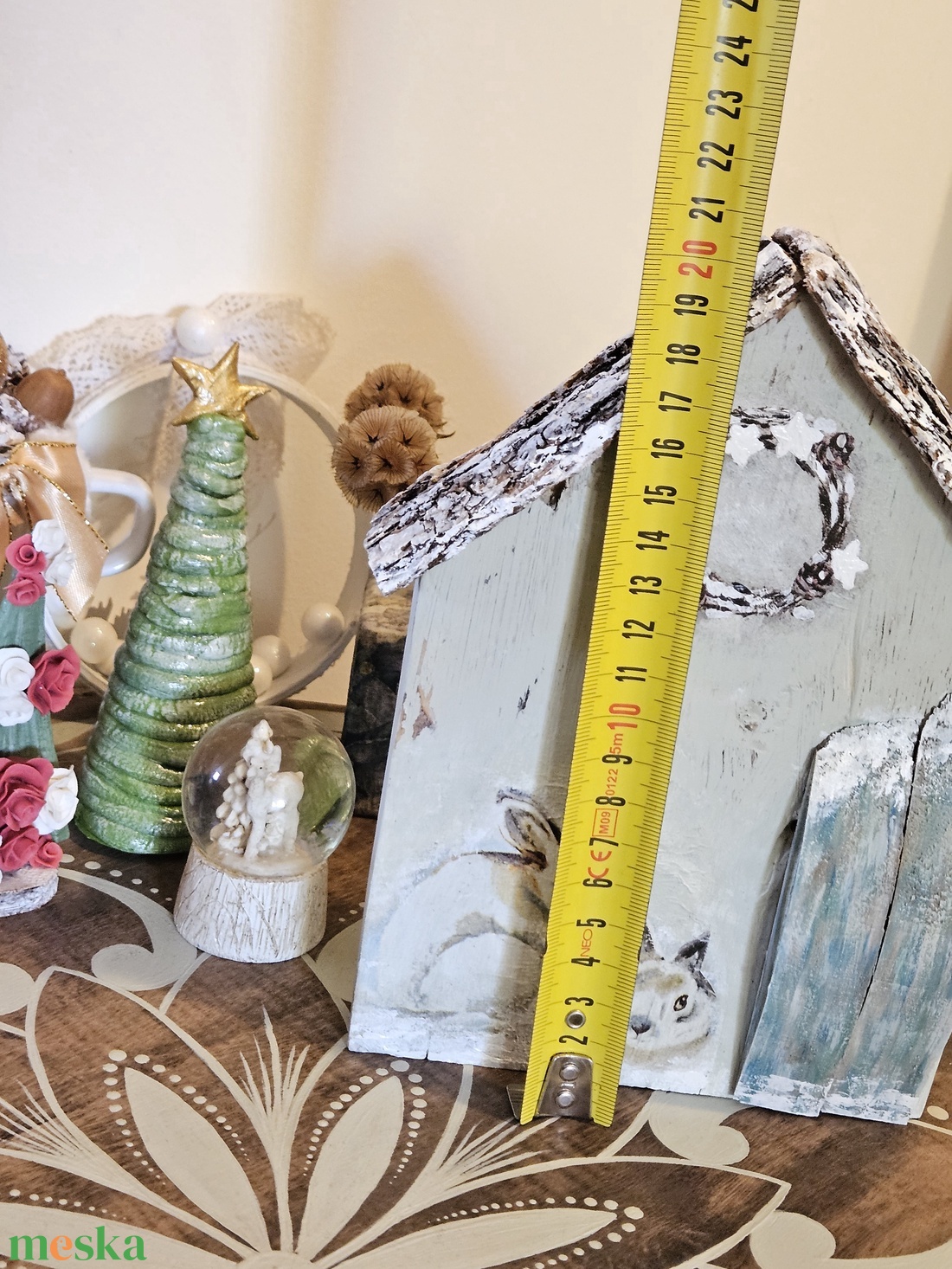 Házikó dekor fából - karácsony - karácsonyi lakásdekoráció - karácsonyi falu, házikó - Meska.hu