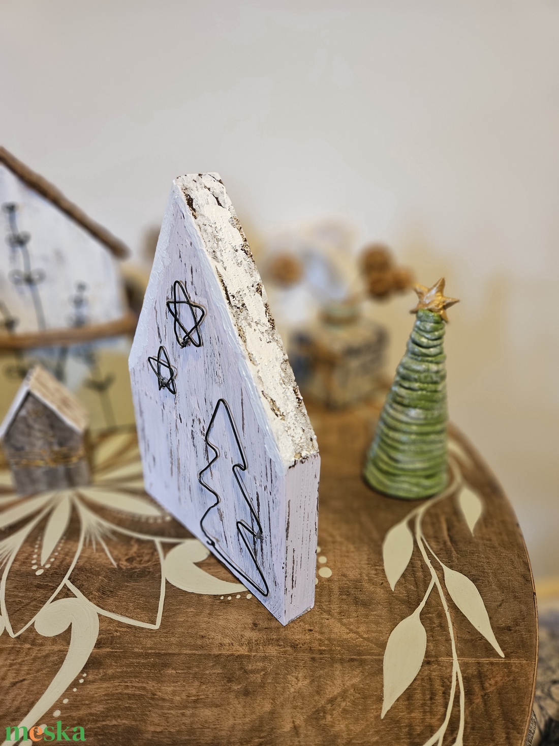 Házikó dekor fából - karácsony - karácsonyi lakásdekoráció - karácsonyi falu, házikó - Meska.hu