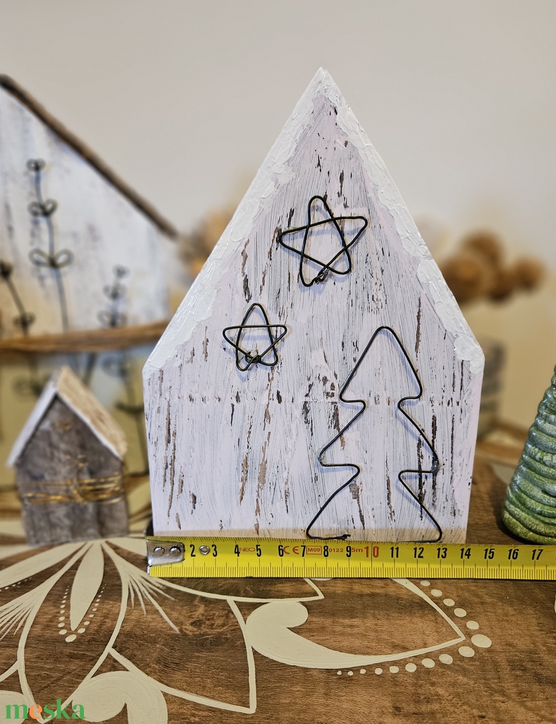 Házikó dekor fából - karácsony - karácsonyi lakásdekoráció - karácsonyi falu, házikó - Meska.hu