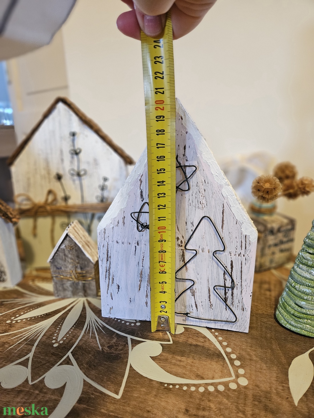 Házikó dekor fából - karácsony - karácsonyi lakásdekoráció - karácsonyi falu, házikó - Meska.hu