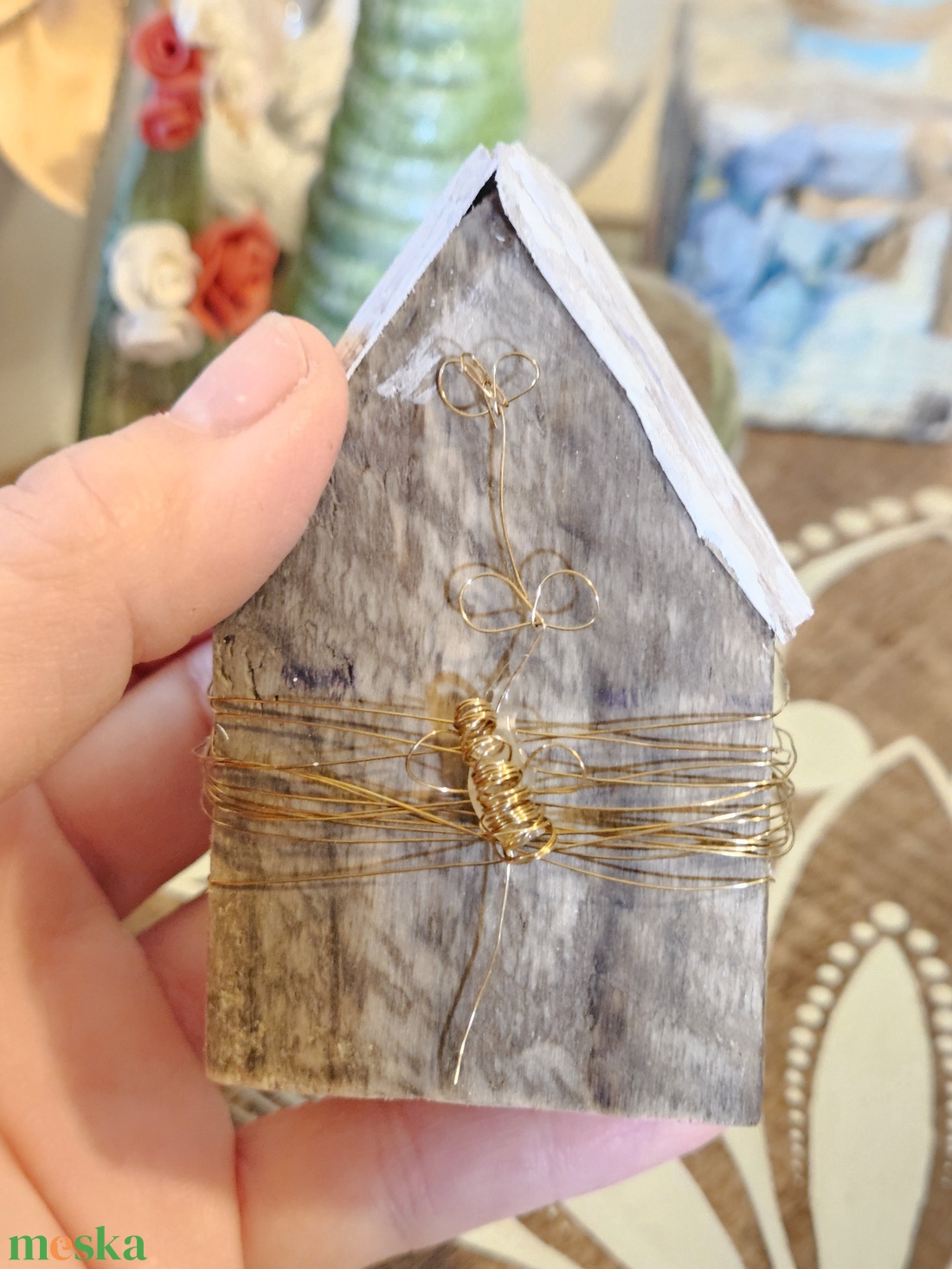 Házikó dekor fából - karácsony - karácsonyi lakásdekoráció - karácsonyi falu, házikó - Meska.hu