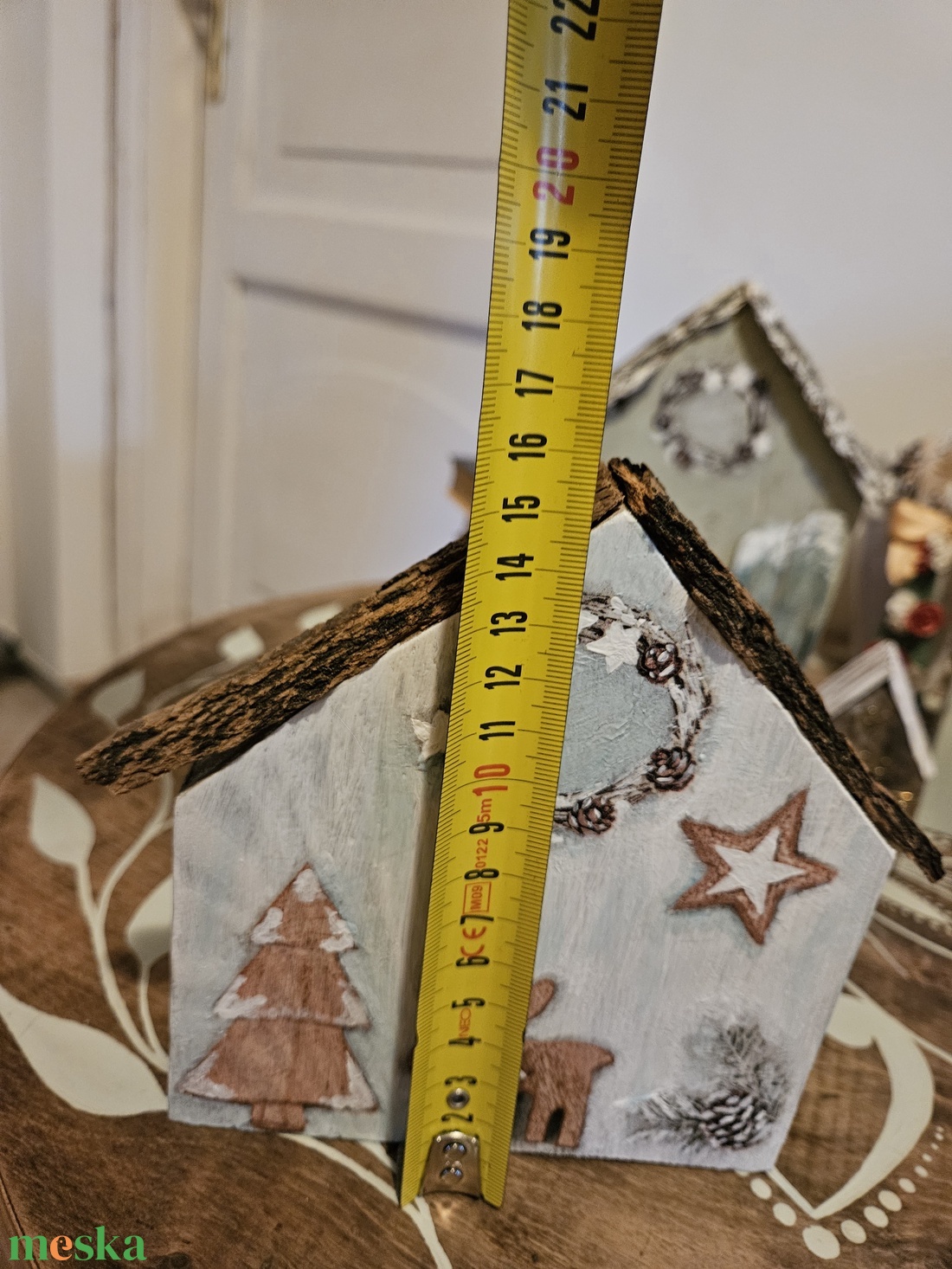 Házikó dekor fából - karácsony - karácsonyi lakásdekoráció - karácsonyi falu, házikó - Meska.hu