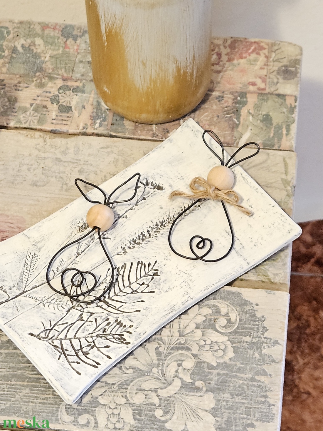 Nyuszi dekor - otthon & életmód - dekoráció - dekoratív figurák és szobrok - Meska.hu