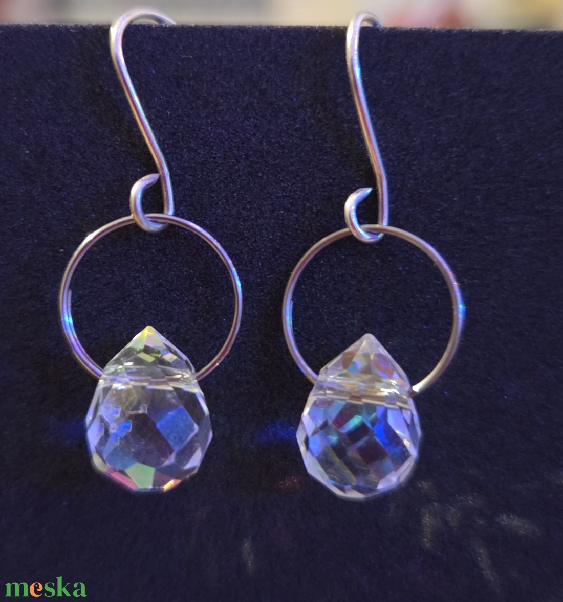 Esőcsepp fülbevaló - ékszer - fülbevaló - lógó csepp fülbevaló - Meska.hu