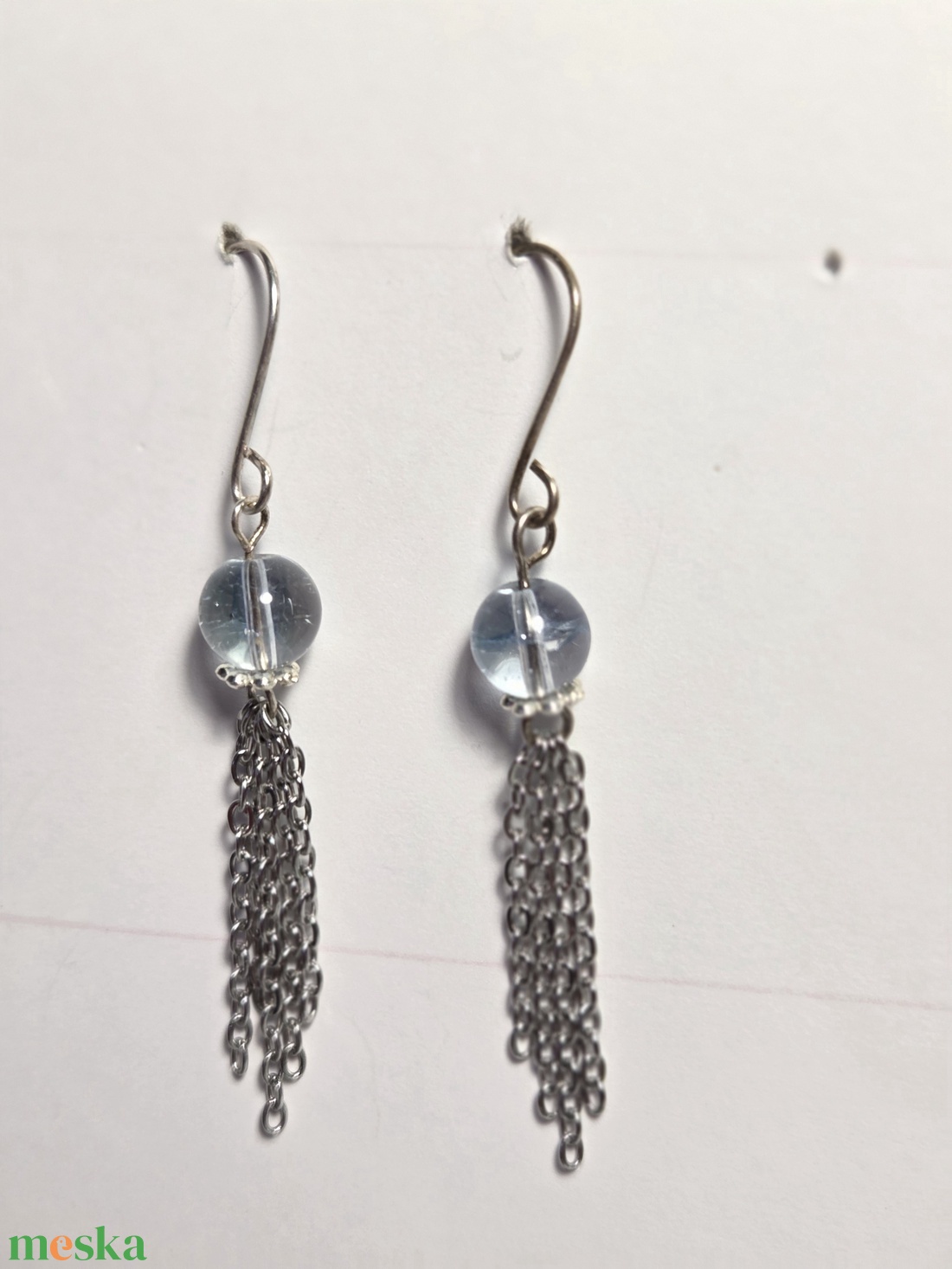 Láncos lógó fülbevaló - ékszer - fülbevaló - lógó fülbevaló - Meska.hu