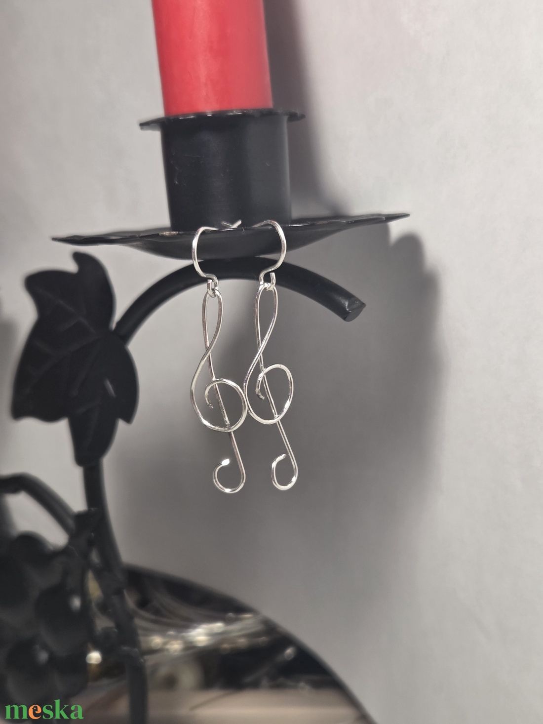 Violin fülbevaló - ékszer - fülbevaló - lógó fülbevaló - Meska.hu