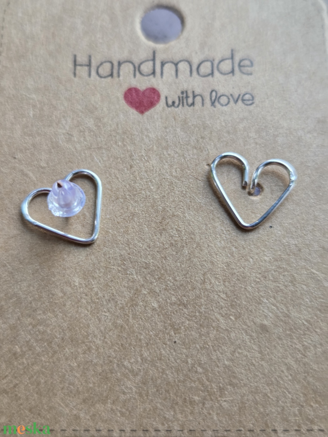 Szív alaku fülbevaló - ékszer - fülbevaló - fülékszer - Meska.hu