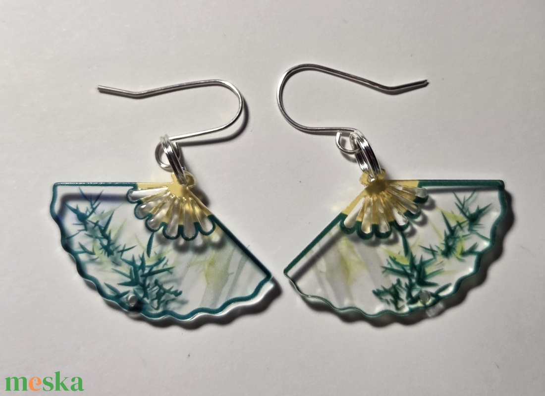 Legyezős fülbevaló - ékszer - fülbevaló - lógó fülbevaló - Meska.hu