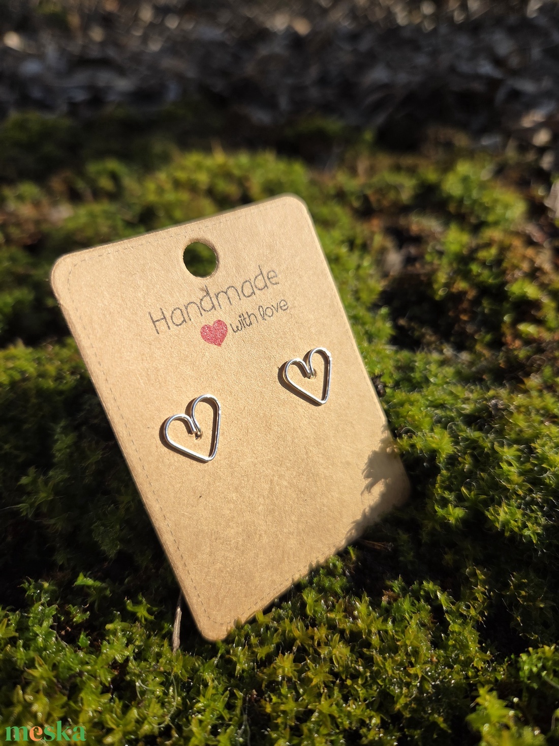 Szív alaku fülbevaló - ékszer - fülbevaló - fülékszer - Meska.hu