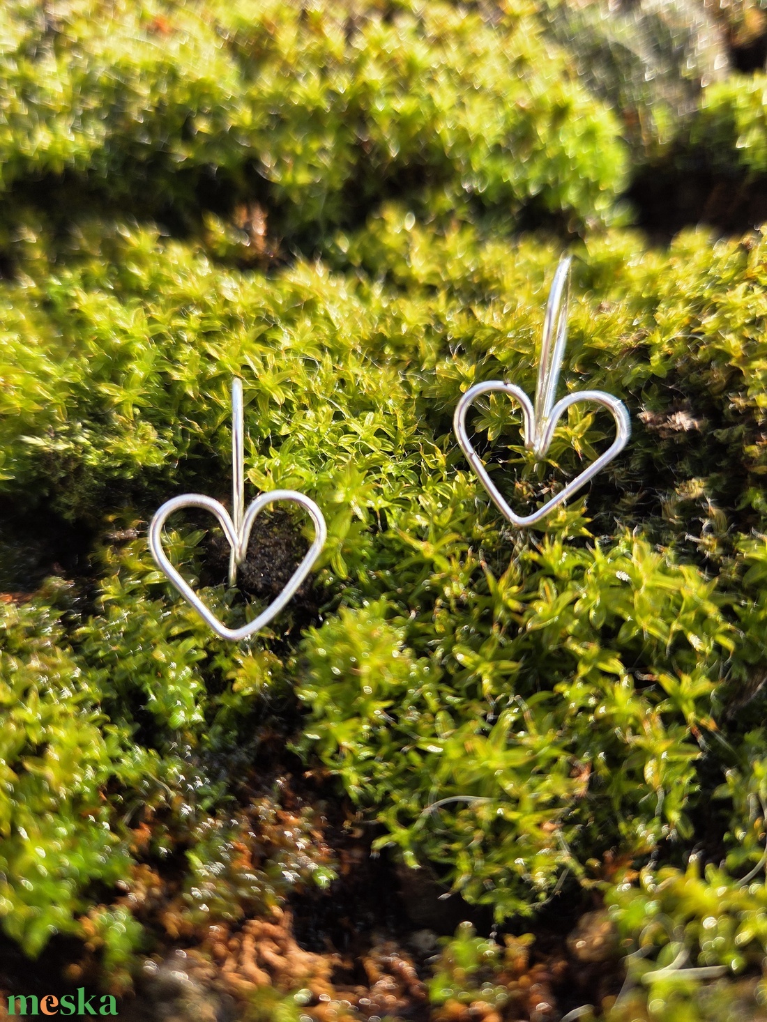 Szív alaku fülbevaló - ékszer - fülbevaló - fülékszer - Meska.hu