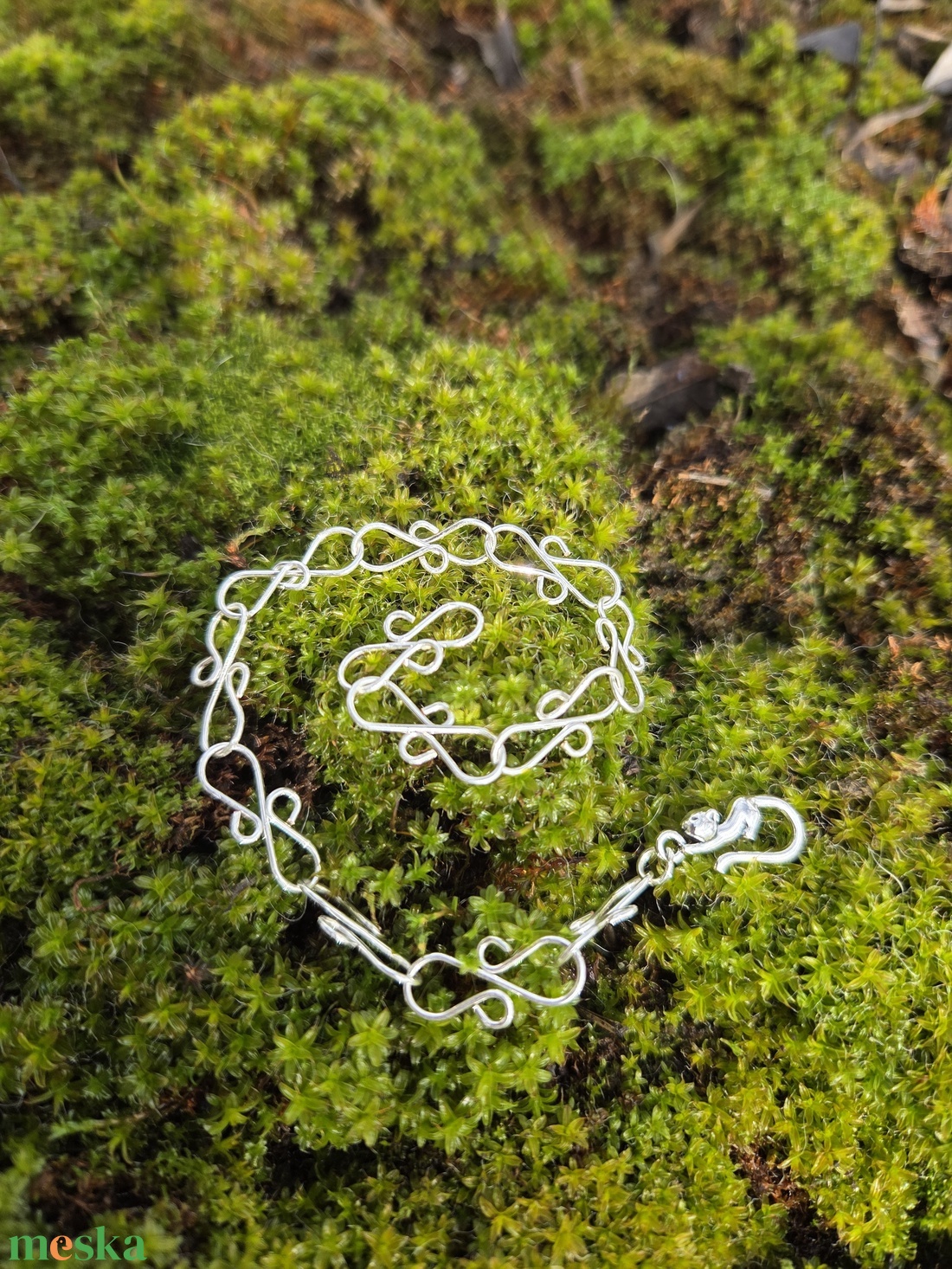 Karkötő cicás kapoccsal - ékszer - karkötő - lánc karkötő - Meska.hu