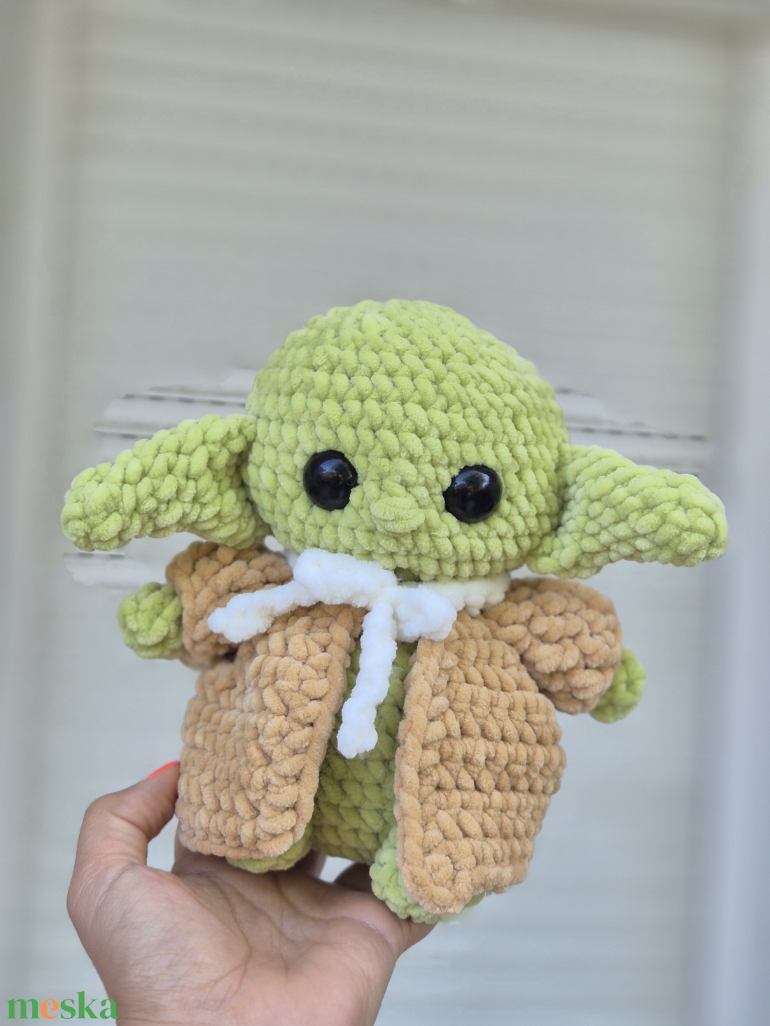 Horgolt Baby Yoda - játék & sport - plüssállat & játékfigura - más figura - Meska.hu