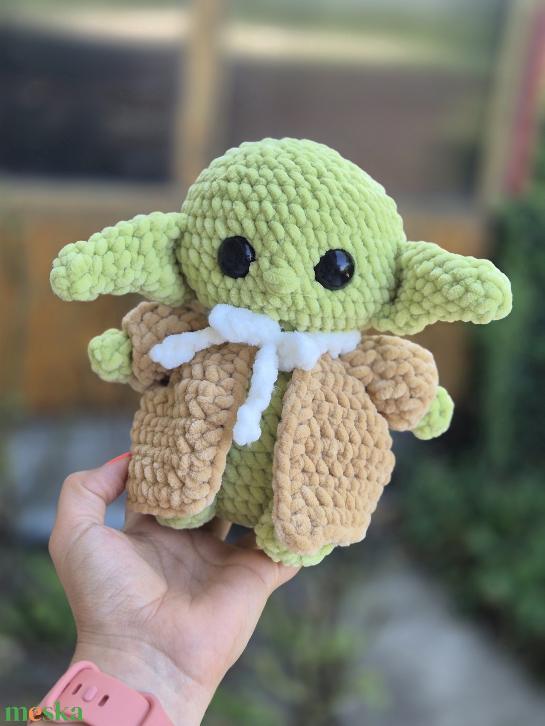 Horgolt Baby Yoda - játék & sport - plüssállat & játékfigura - más figura - Meska.hu